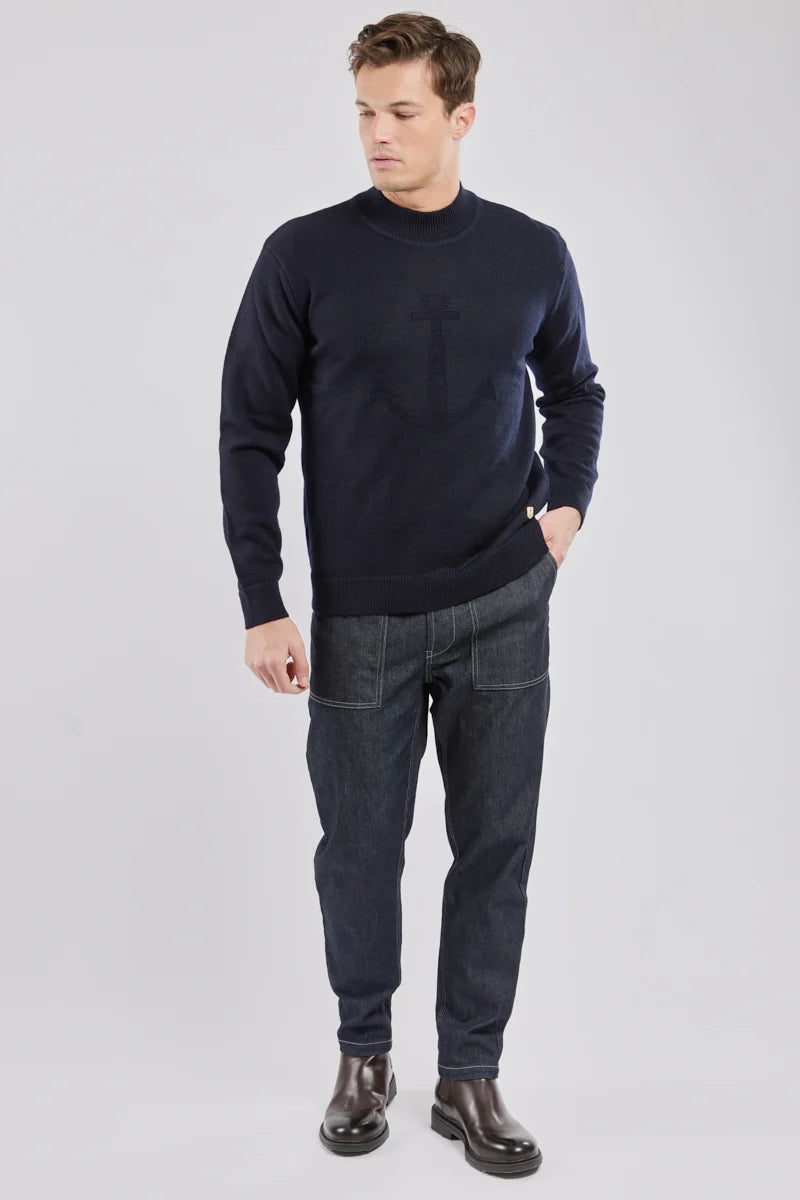 Pul col montant Ancre Navire Azul Marinho
