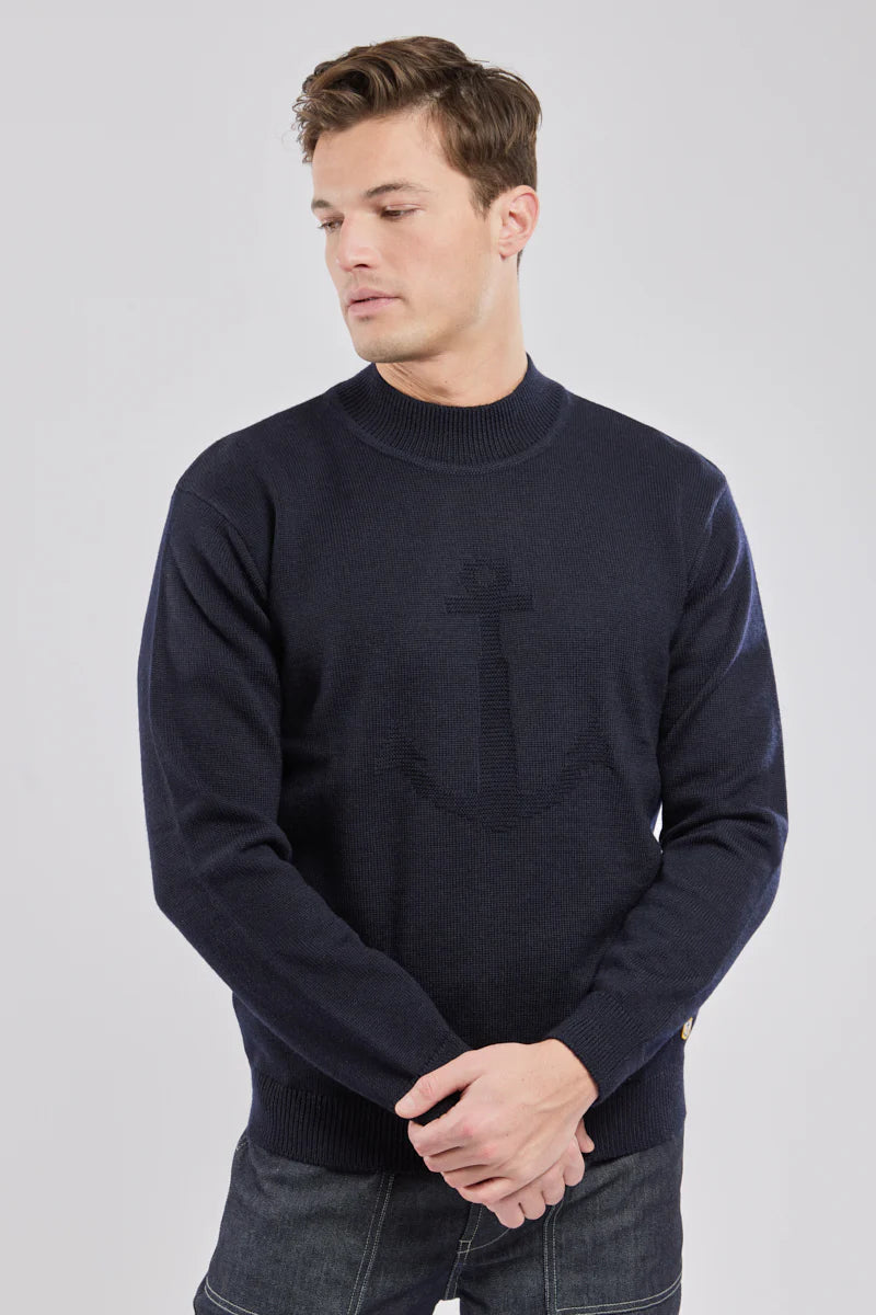 Pul col montant Ancre Navire Azul Marinho