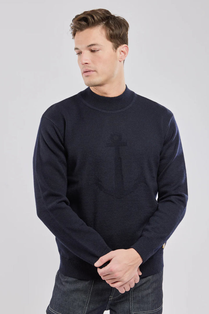 Pul col montant Ancre Navire Azul Marinho