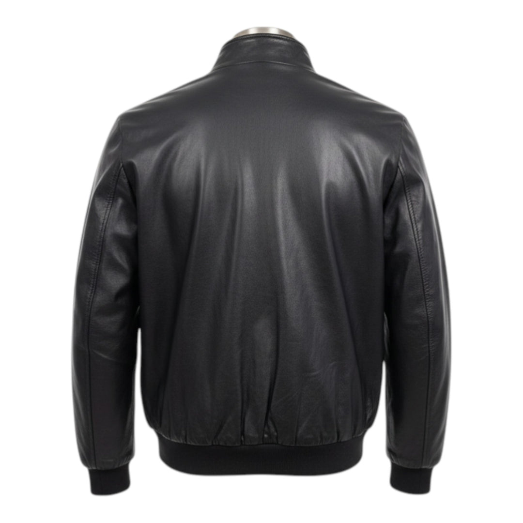 Blusão Modelo Baracuta Pele Verdadeira Preto
