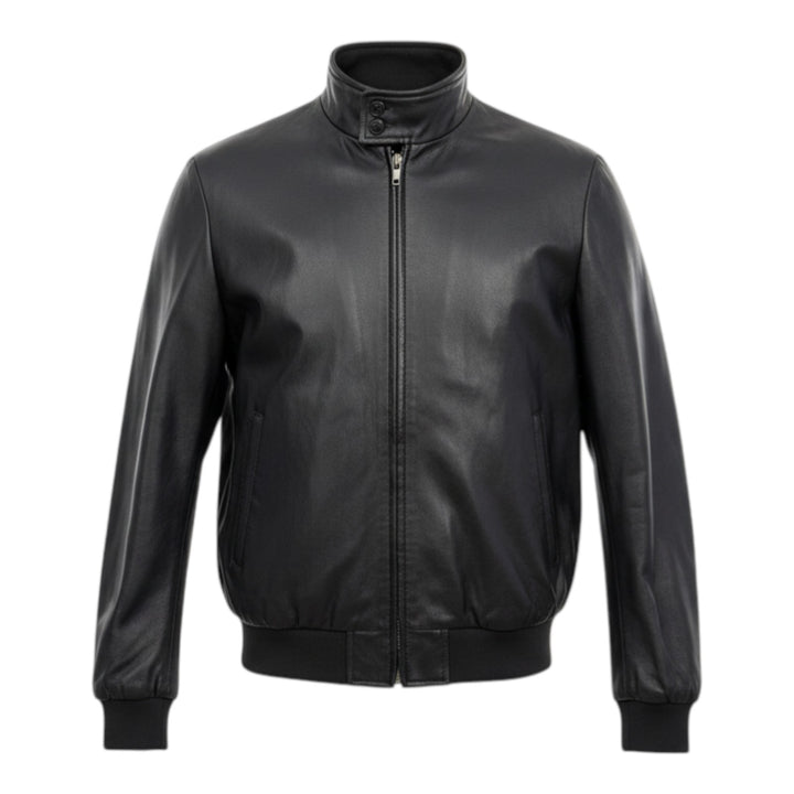 Blusão Modelo Baracuta Pele Verdadeira Preto