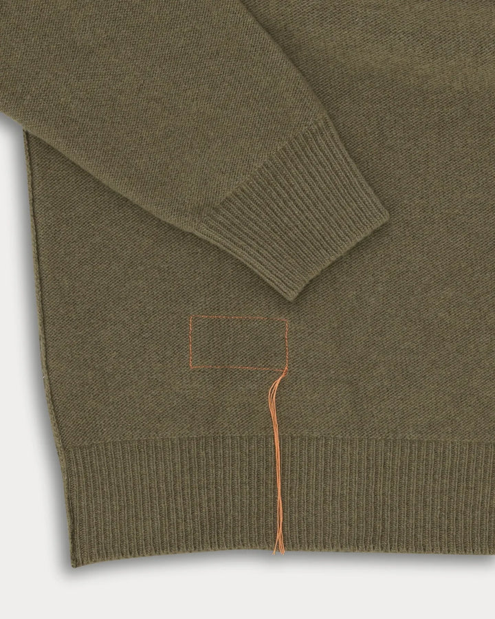 HARVARD CAMISOLA DE GOLA REDONDA EM LÃ MANGAS RAGLAN ARMY GREEN