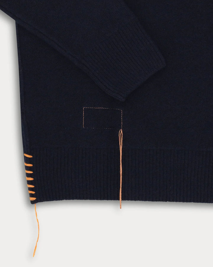 HARVARD CAMISOLA DE GOLA REDONDA EM LÃ MANGAS RAGLAN NAVY