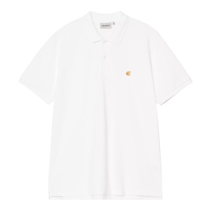 S/S Chase Pique Polo White / Gold