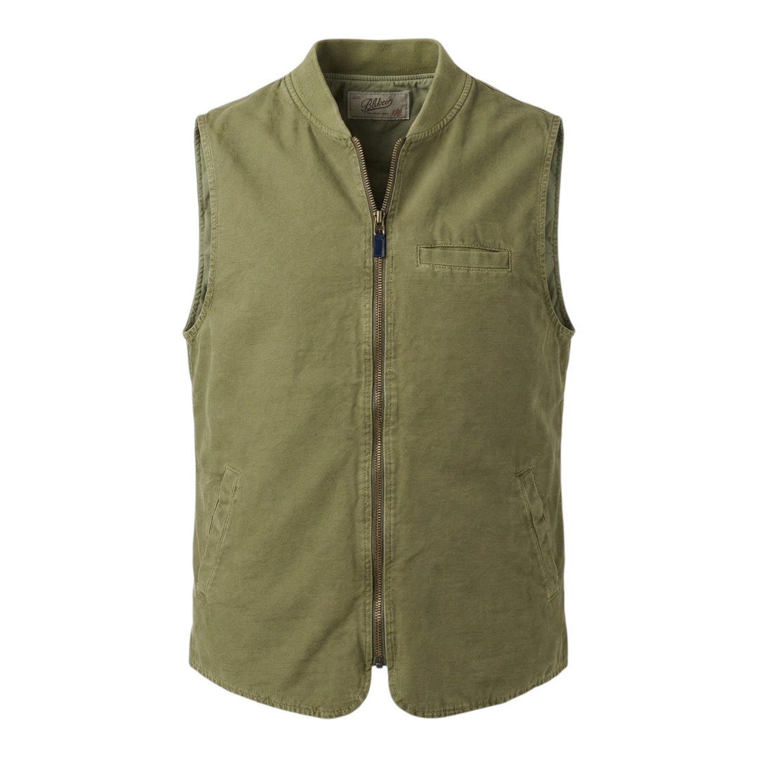 Colete Bear em Mistura de Linho Militar