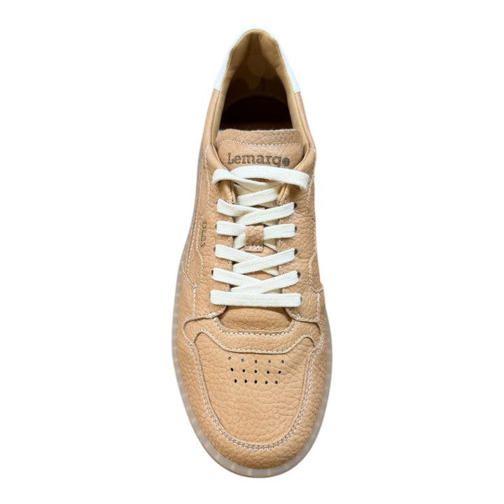 Sneakers Jannik em Pele de Veado Genuína Nogueira-Branco