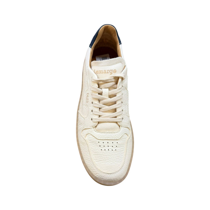 Sneakers Jannik em Pele de Veado Genuína Manteiga-Azul