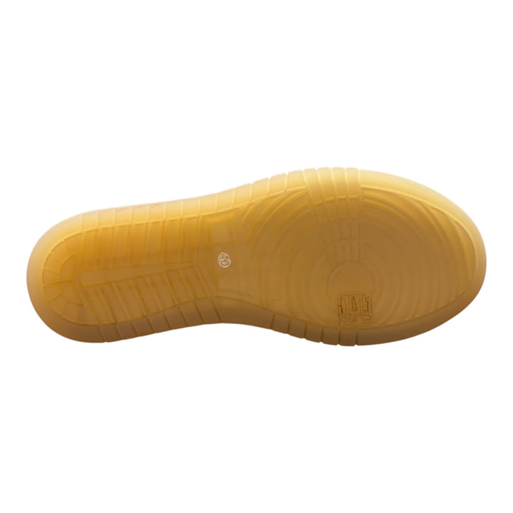 Sneakers Jannik em Pele de Veado Genuína Manteiga-Azul