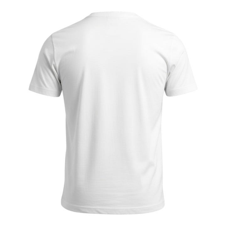 T-Shirt Gola Redonda Jersey Conforto Branco Ótico