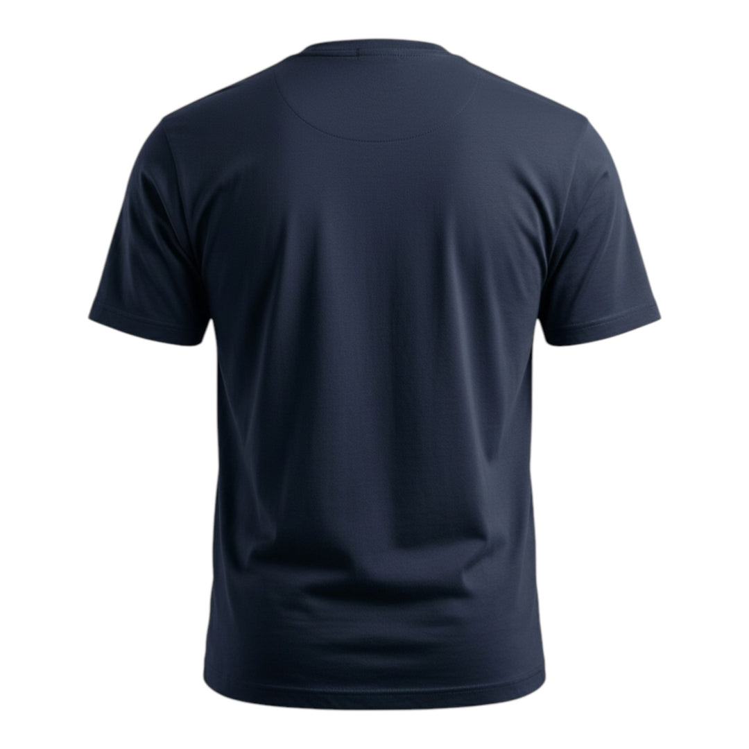 T-Shirt Gola Redonda Jersey Confort Azul Escuro