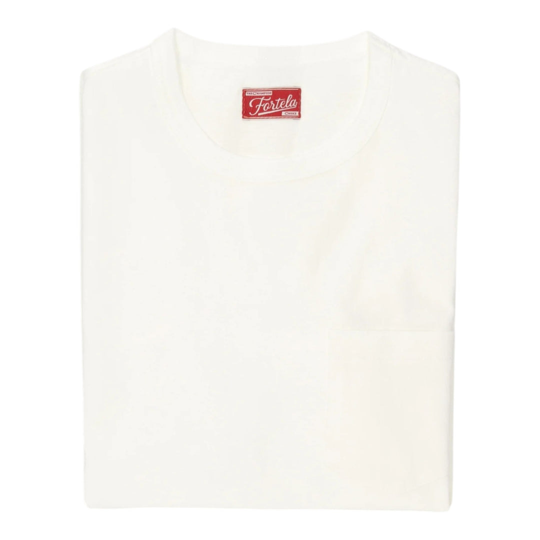 Tubejp T-Shirt com Bolso em Algodão White