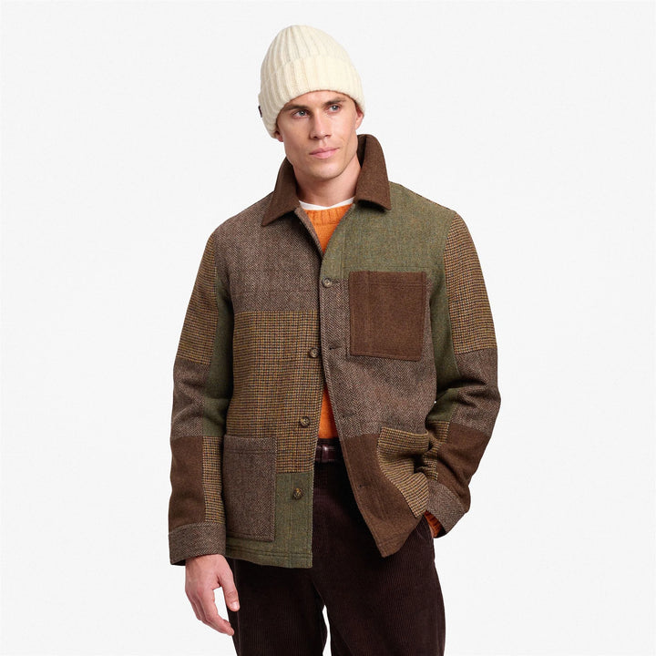 DORR PATCHWORK BROWN MULTICOLOR CHECK