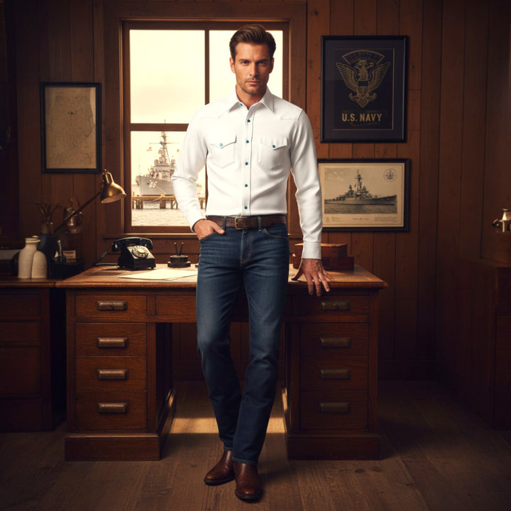 WESTERN OXFORD SHIRT BRANCO