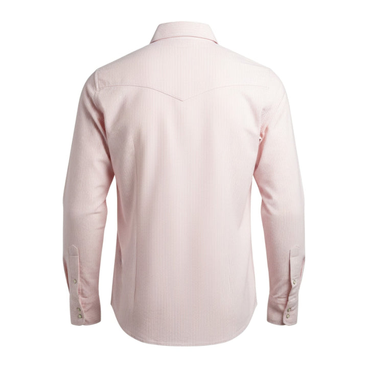 Western Oxford Shirt Flagstaf Às Riscas Branco-Rosa