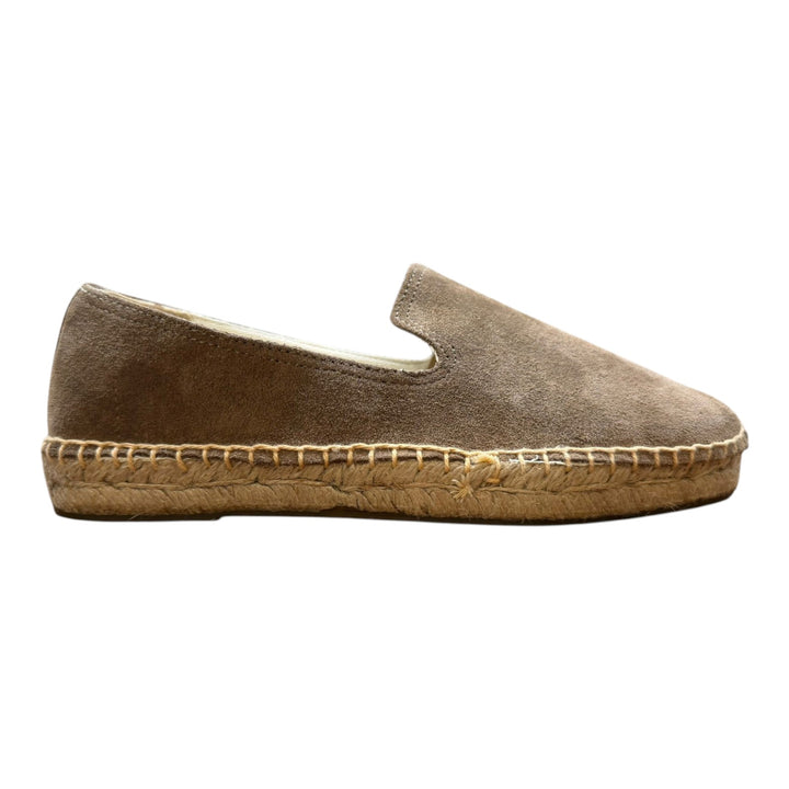 Espadrilles em Camurça Genuína Sola de Borracha Castanho