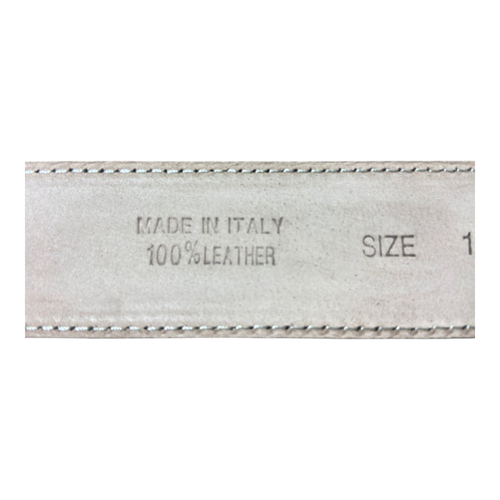 CINTO EM PELE DE VAQUETA GENUÍNA COM COSTURA CASTANHO