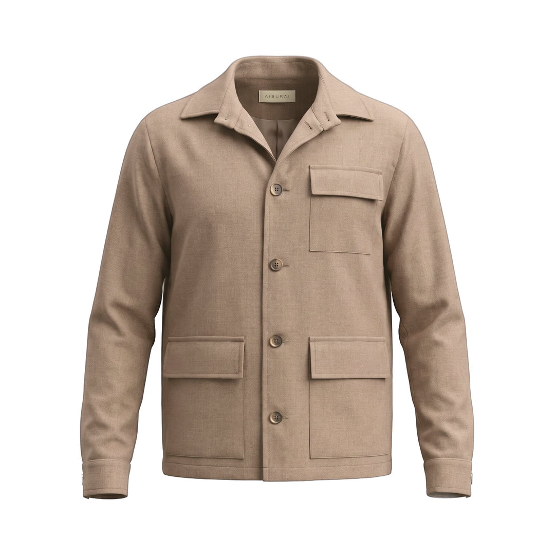 Aiburai OVERSHIRT KASHA Marrone - foto 1