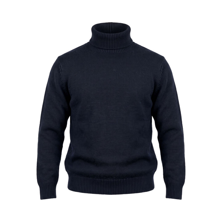 Bl'ker Vintage MAGLIONE COLLO ALTO FINEZZA5 MERINOS STEVE NAVY Blu - foto 1