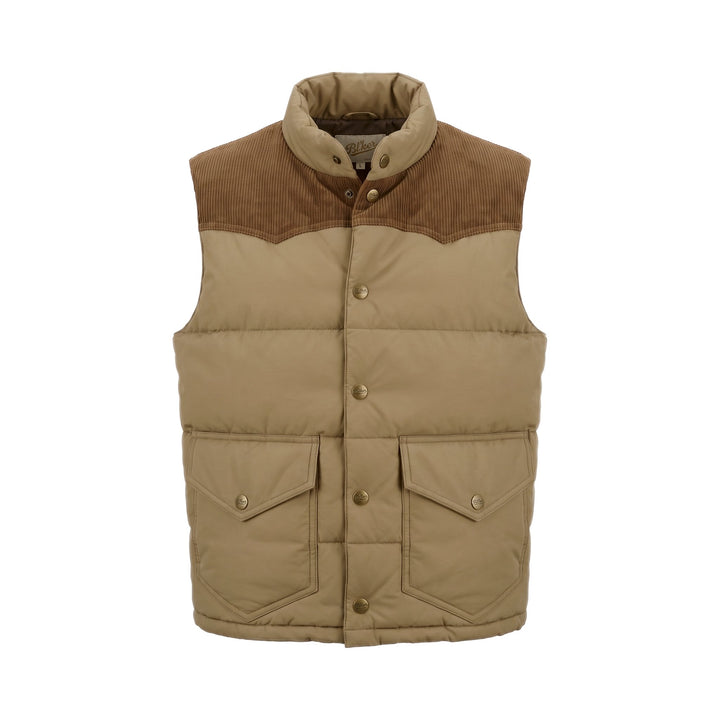 Marc Vest Waxed Military gilet imbottito bimateriale Bl'ker Vintage, vista frontale