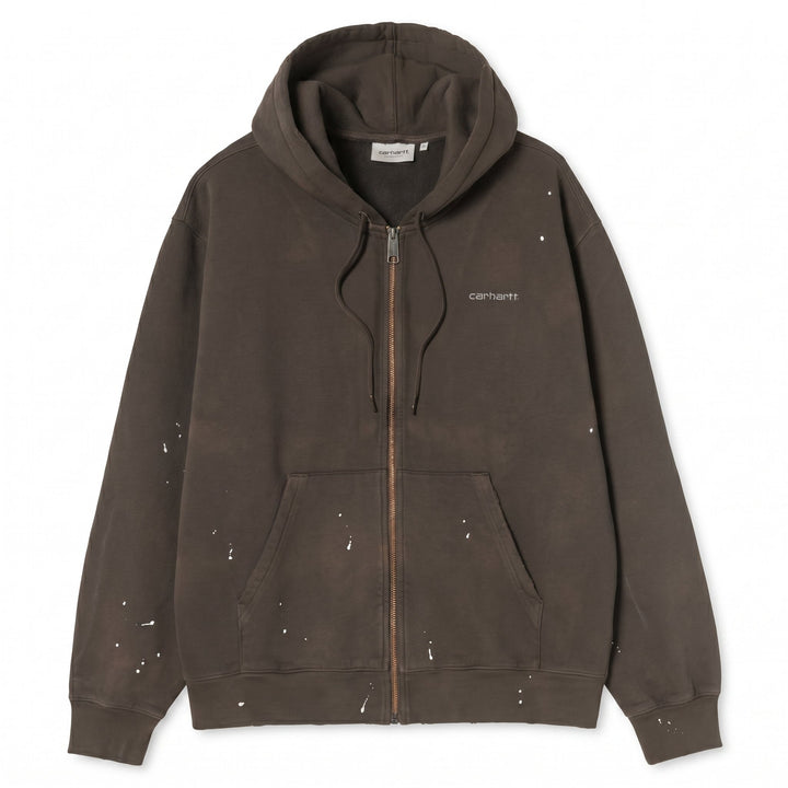 Carhartt Wip HOODED PAINTER JACKET TOBACCO DESTROY WASH SPLATTER Marrone - foto 1
