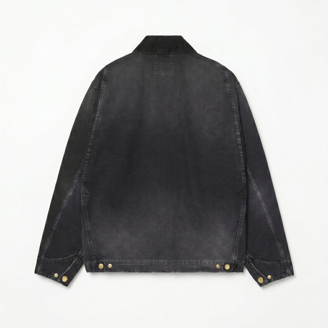 Carhartt Wip OG DETROIT JACKET BLACK DESTROY WASH Nero - foto 2