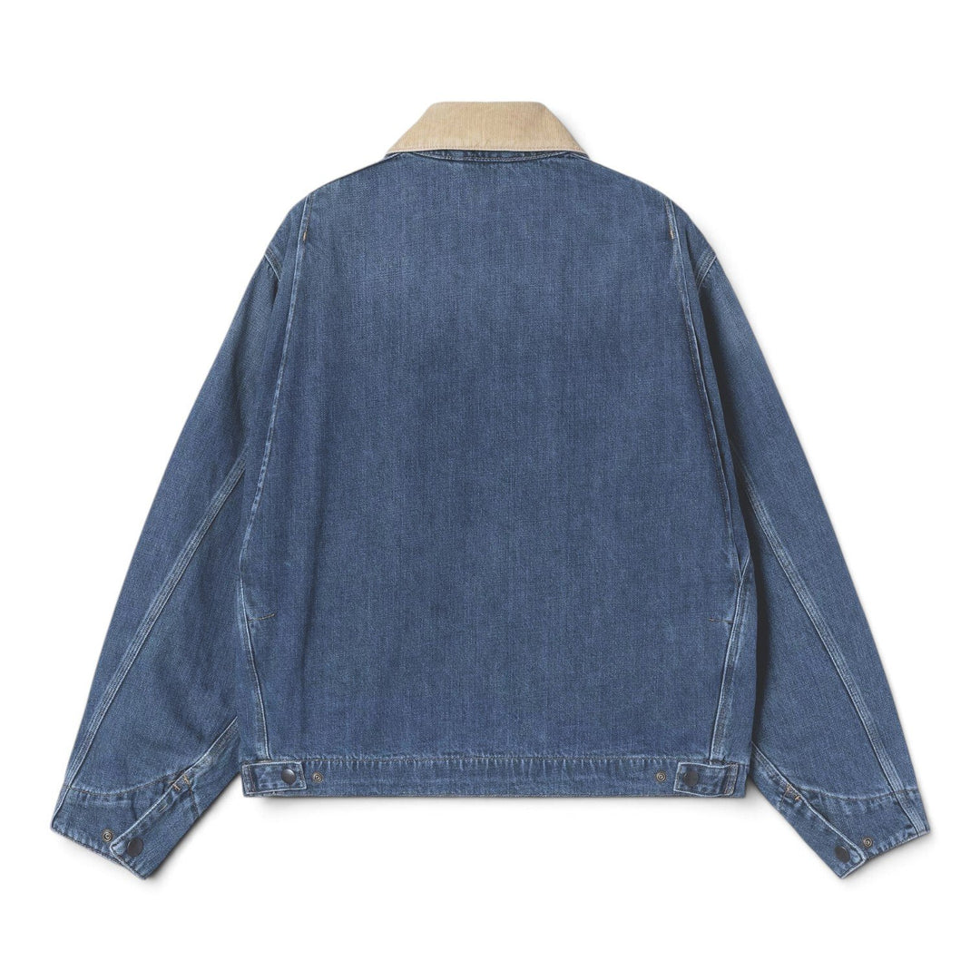 Carhartt Wip OG DETROIT JACKET BLUE/DUSTY H BROWN OLD USED WASH Blu - foto 3