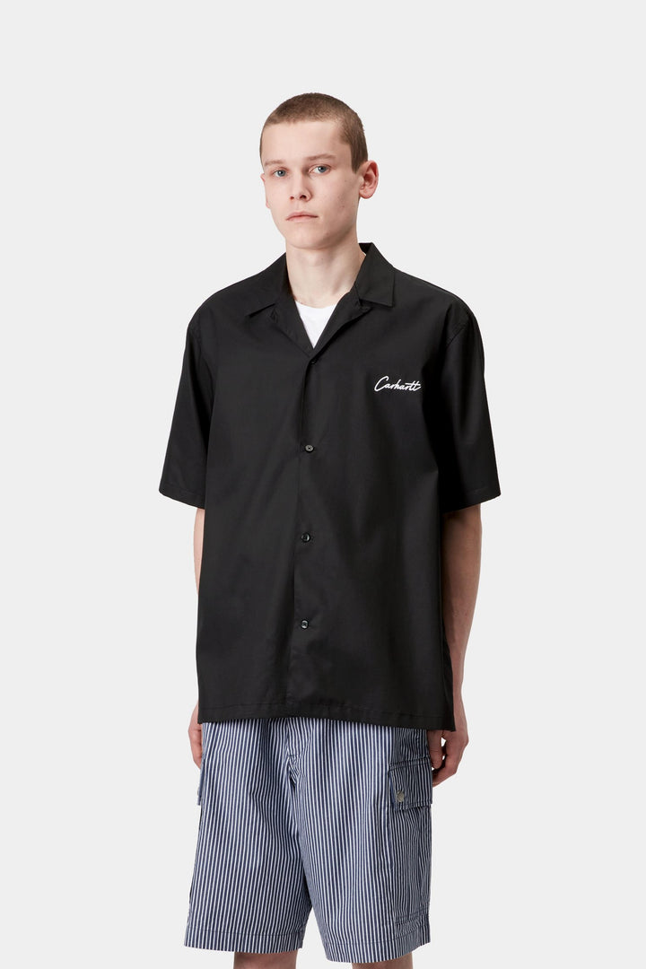 Carhartt Wip S/S Delray Shirt Black / White Nero - foto 3