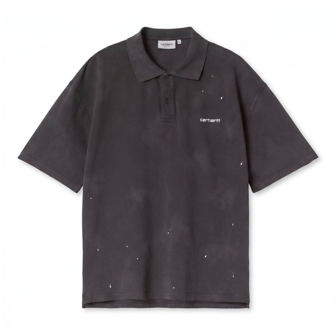 Carhartt Wip S/S PAINTER POLO BLACK DESTROY WASH SPLATTER Nero - foto 1