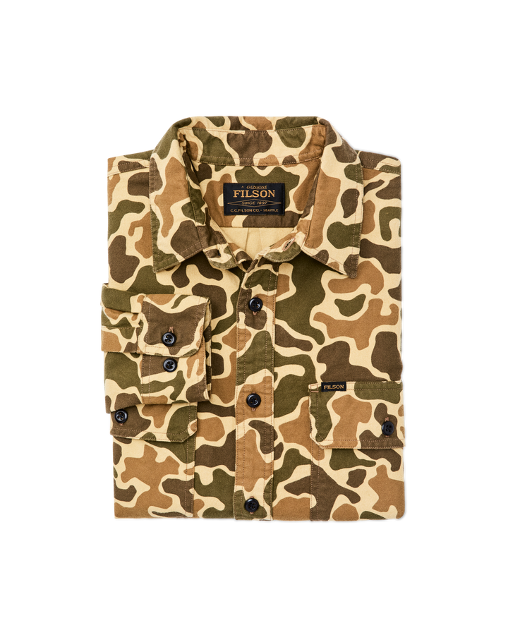 Filson Field Flannel Shirt Buckskin Camo Beige - foto 6