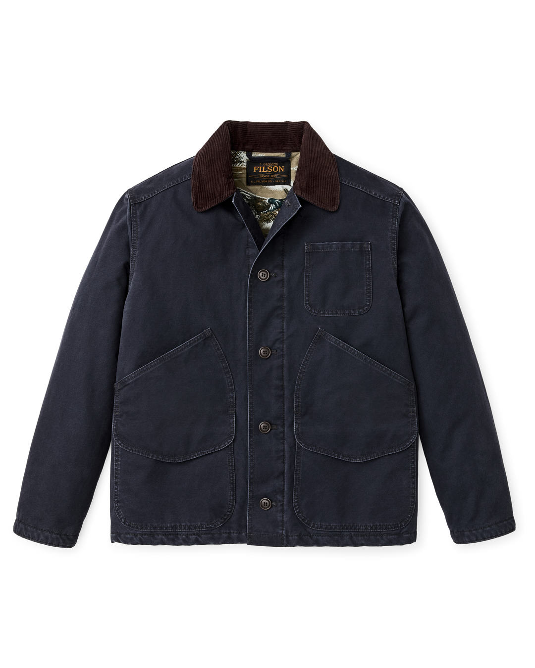 Filson Insulated Canvas Outfitter Jacket Dark Navy Blu - foto 5