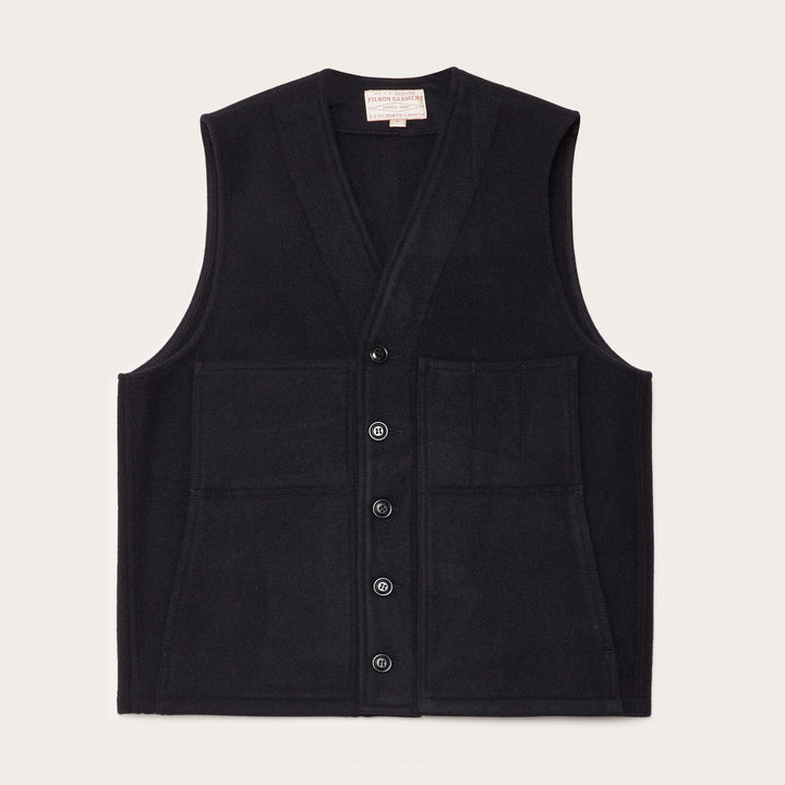 Filson Mackinaw Wool Vest Navy Blu - foto 1