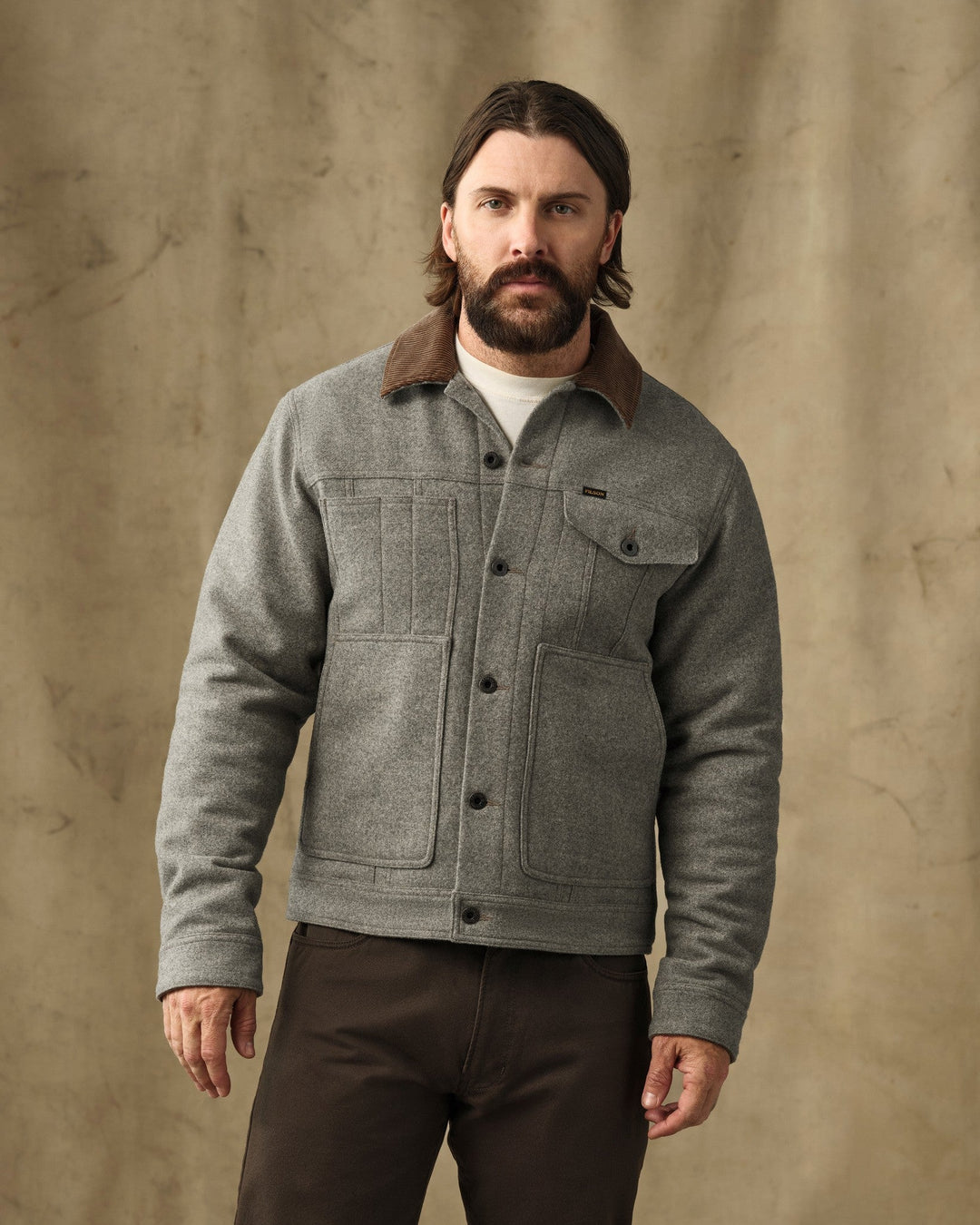 Filson Spokane Insulated Short Cruiser Jacket Vintage Heather Gray Grigio - foto 1