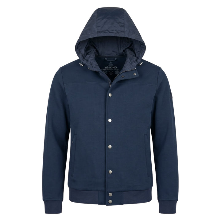 Heskimo BOMBER PETT. CAPPUCCIO INTERLOCK BLUE Blu - foto 1