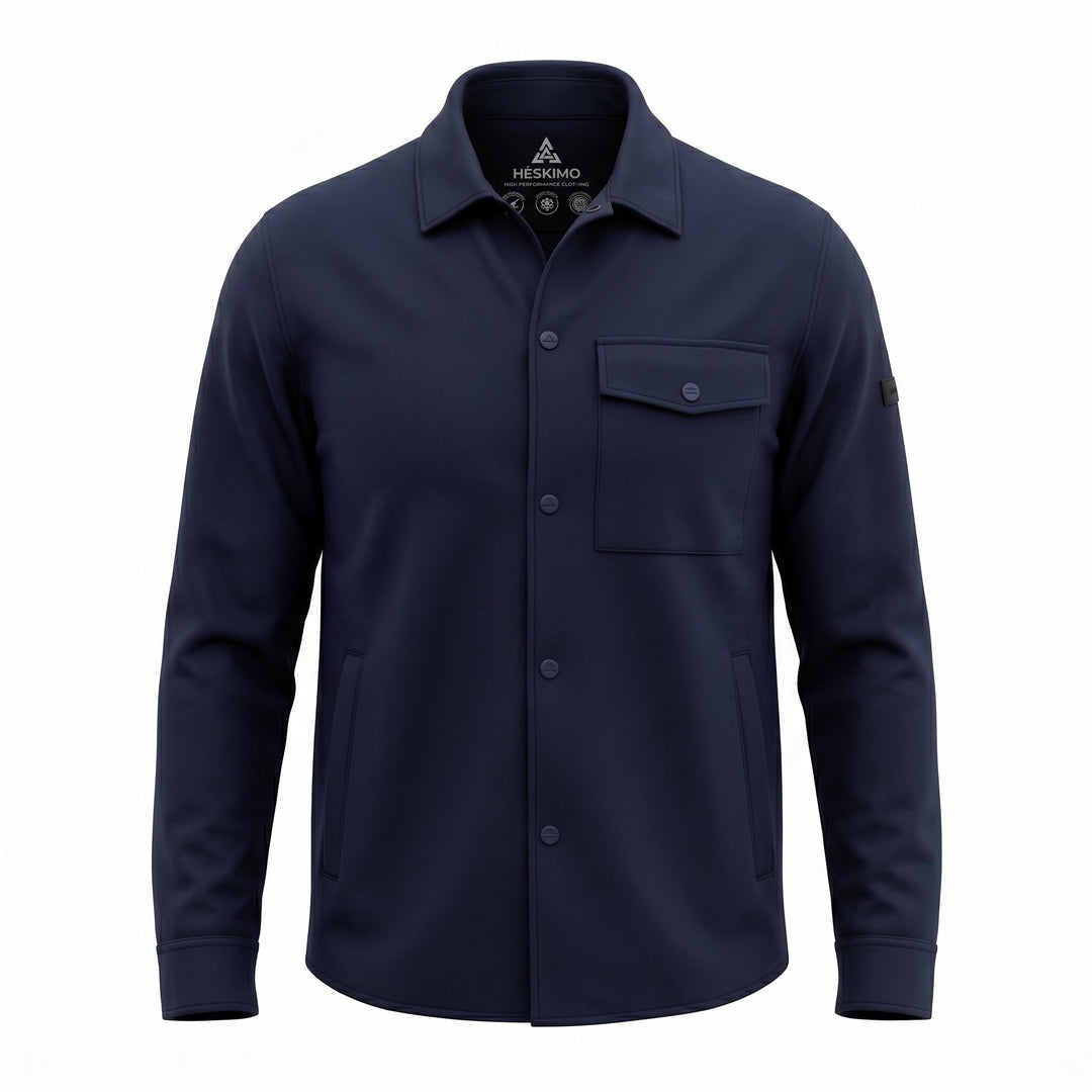 Heskimo Overshirt Felpa Piquet Blue Blu - foto 1