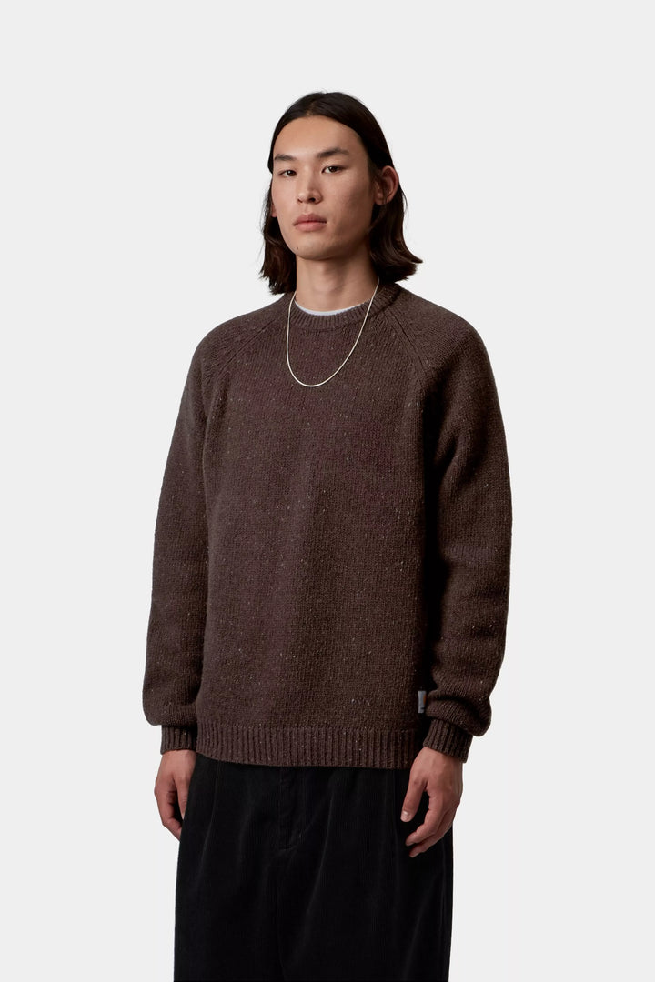 ANGLISTIC SWEATER SPECKLED TOBACCO