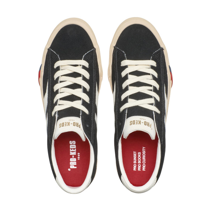 Royal Classic em Camurça Preto e Branco