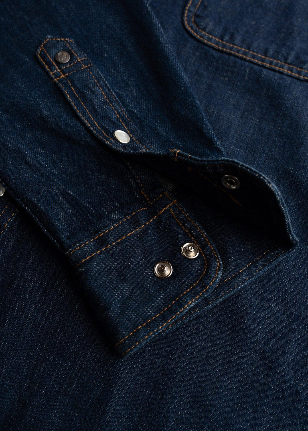 Iron and Resin SADDLEBACK SHIRT V2 DENIM INDIGO Blu - foto 3