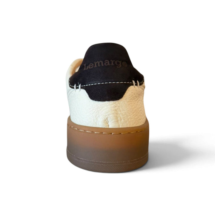 Lemargo SNEAKERS IN PELLE CERVO BURRO TALLONCINO TESTA MORO Bianco - foto 4