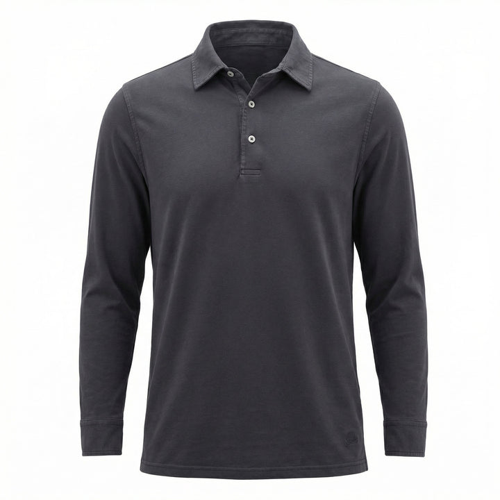Polo de Manga Comprida York Jersey Navy