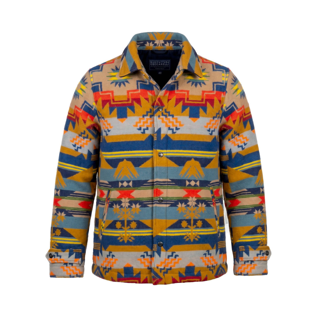 Manifattura Ceccarelli NATIVE WOOL JACKET GRAPHIC COLOUR Multicolor - foto 1