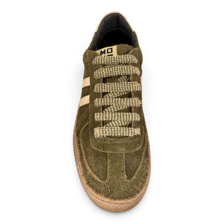 Sneakers Kazan in pelle scamosciata verde Moma