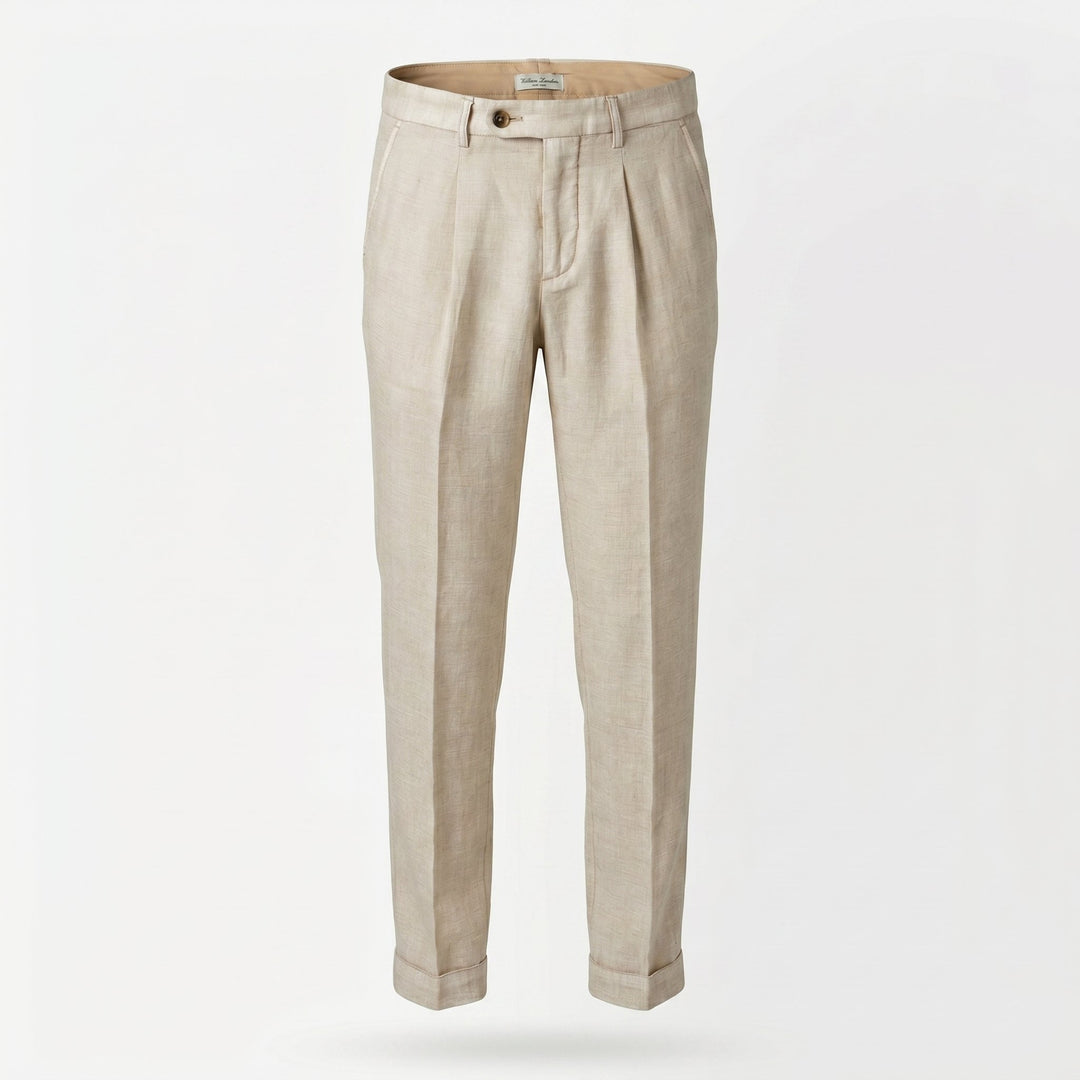 Quattro.Zero PANTALONE TASCA AMERICA UNA PENCIE IN LINO BEIGE Beige - foto 1