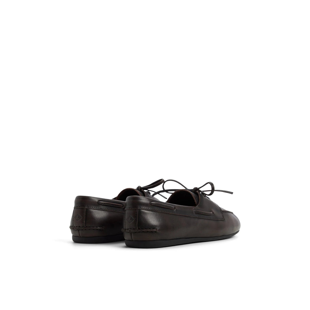 Sperry SLIMBOAT DARK BROWN LEATHER TUMBLED Marrone - foto 4
