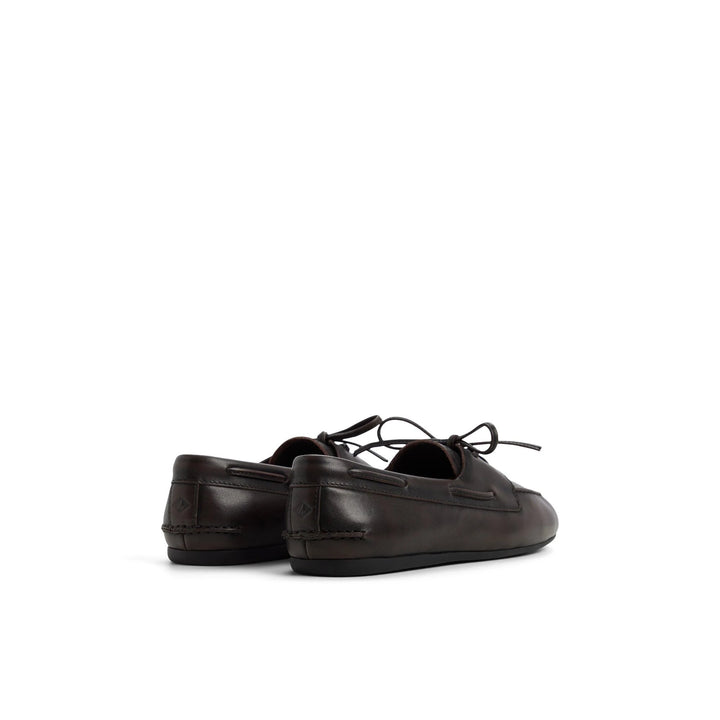 Sperry SLIMBOAT DARK BROWN LEATHER TUMBLED Marrone - foto 4