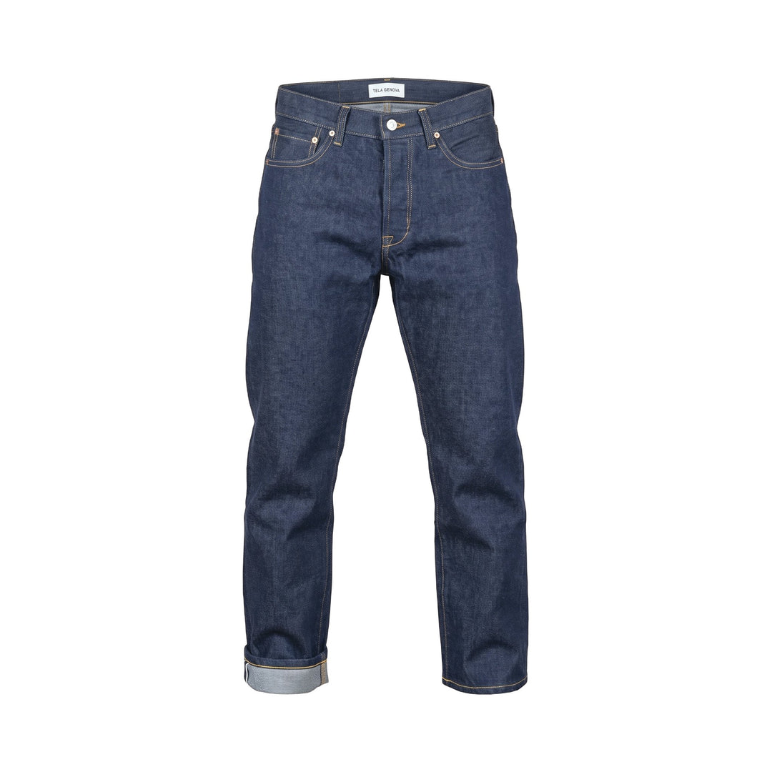 Tela Genova ITALO SELVAGE RINSE BLUE Blu - foto 1