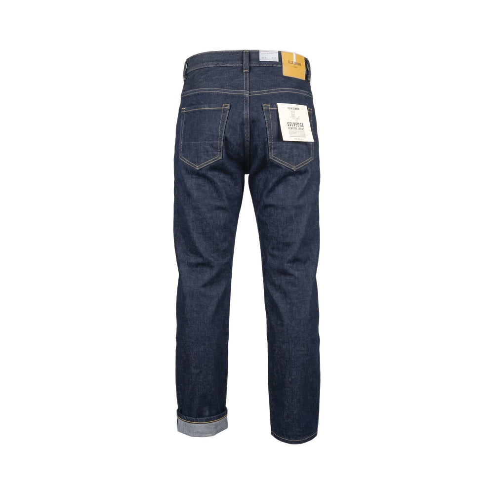 Tela Genova ITALO SELVAGE RINSE BLUE Blu - foto 2