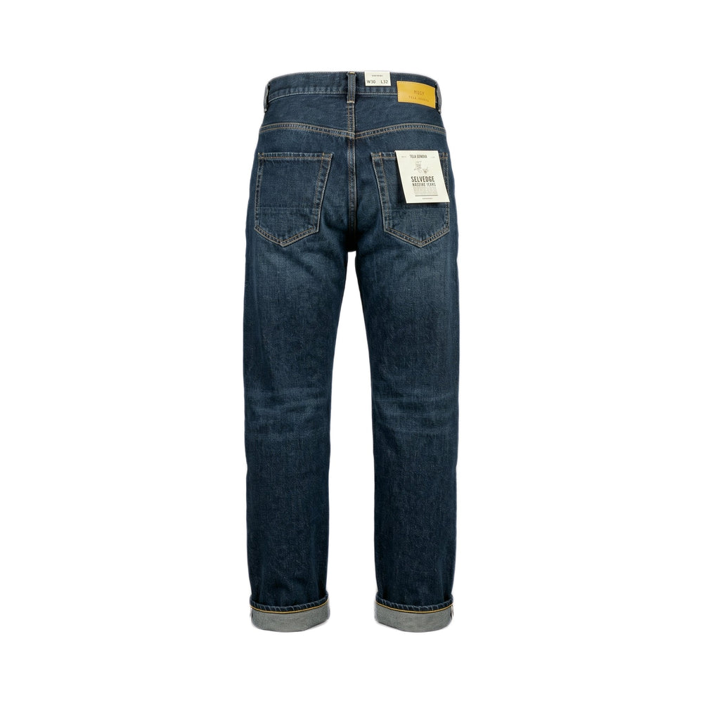 Tela Genova RODOLFO SELVAGE FADED DARK BLUE Blu - foto 2