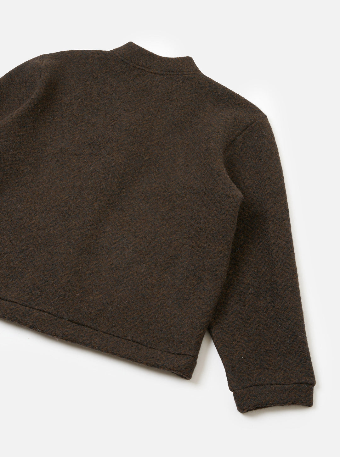 Universal Works Advance Cardigan Raven Fleece Brown Marrone - foto 5
