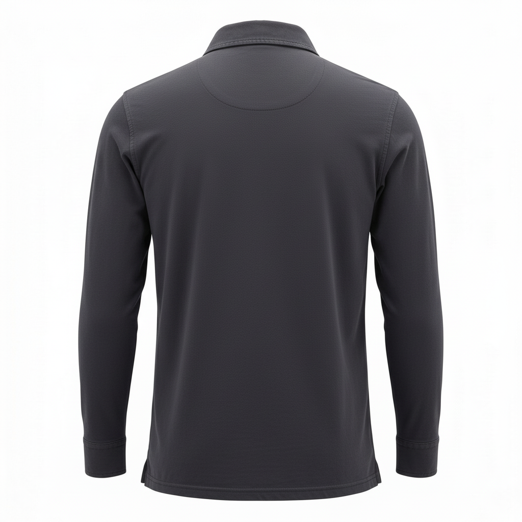 Polo de Manga Comprida York Jersey Navy