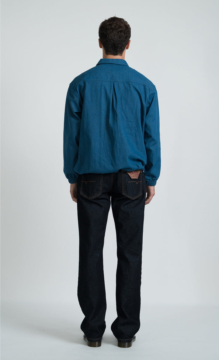 Wooden Ohio Overshirt Blue Denim - foto 6